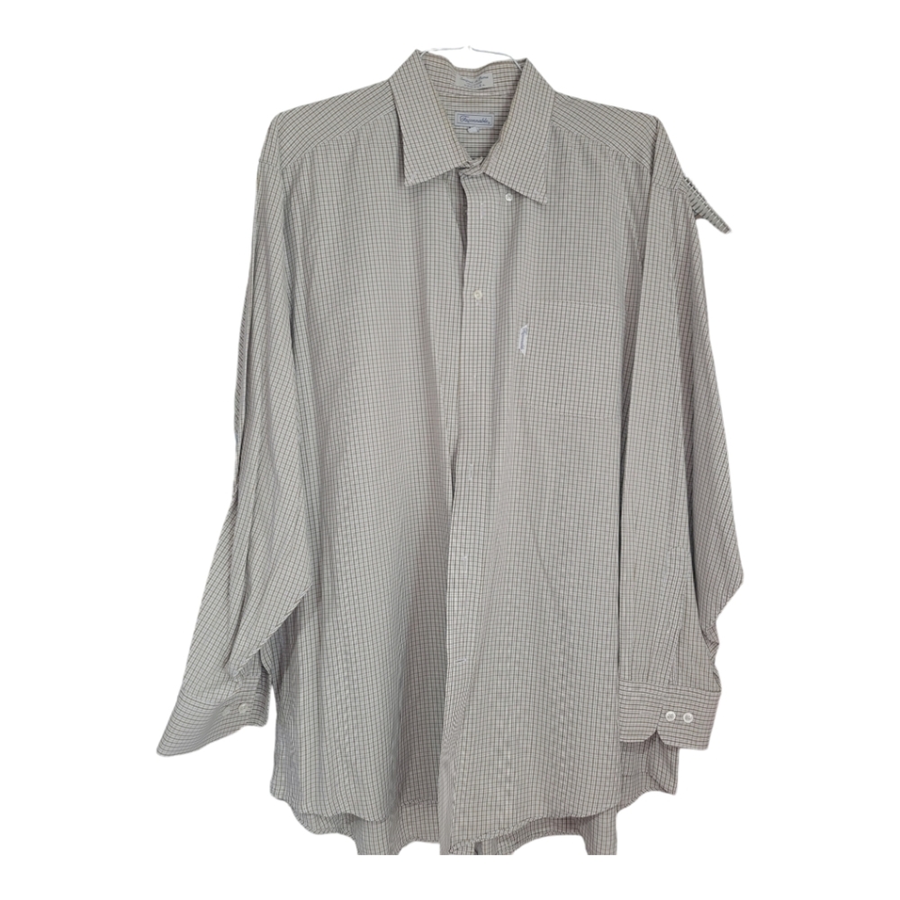 Men’s Faconnable 100% Cotton Long Sleeve Button Down Shirt Size XL